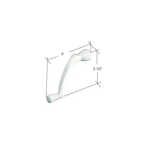 Prime-Line H3957 White 3/8" Deep Crank Handle for Pella