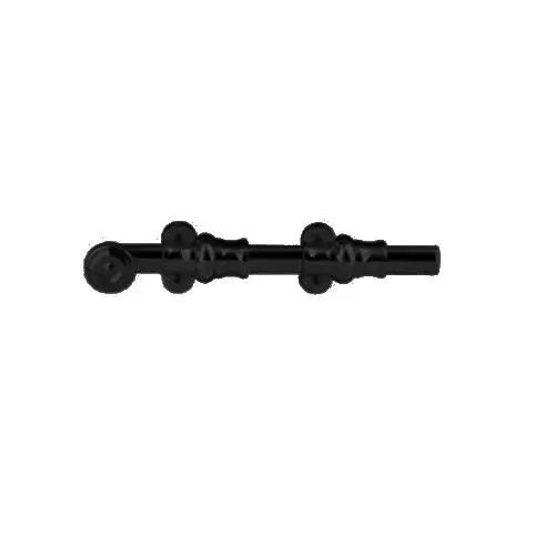 Baldwin 0382190 18" Ornamental Surface Bolt Satin Black Finish