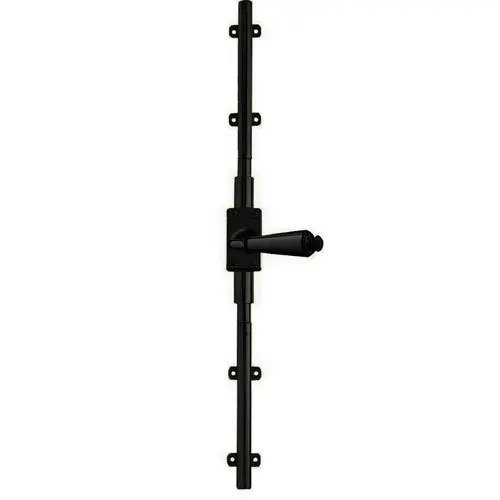Baldwin 8105190L7LK Left Hand 7' Cremone Bolt Less Knob Satin Black Finish