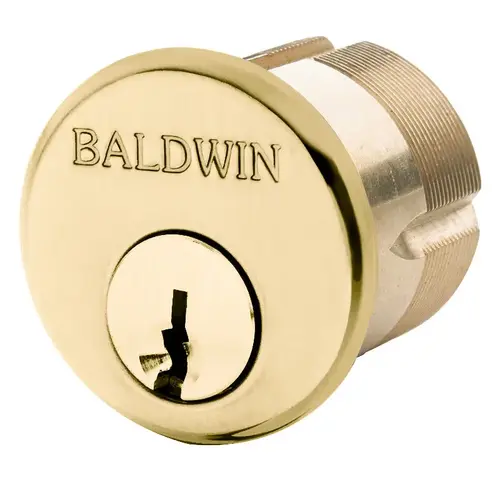 Baldwin 8327003 Mortise Cylinder Polished Brass