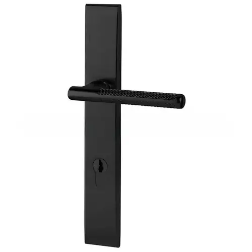 Baldwin MP013190ACT1X Lakeshore Multi Point Trim Keyed Entry with Turn Knob Configuration 1 Minus Lever Satin Black Finish
