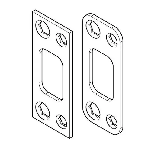 Baldwin Reserve 8BR0402001 Dual Strike Kit for Deadbolt Lifetime Brass Finish