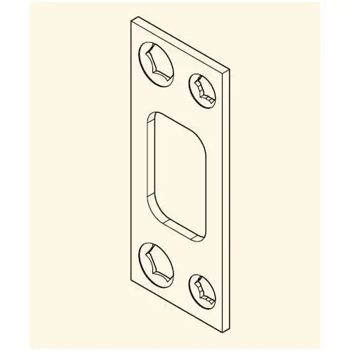 Baldwin Reserve 8BR0405003 Square Corner Strike for Deadbolt Venetian Bronze Finish