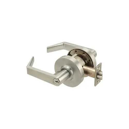 CRL D87CLSBN Brushed Nickel Grade 2 Classroom Lever Lockset - 7-Pin SFIC