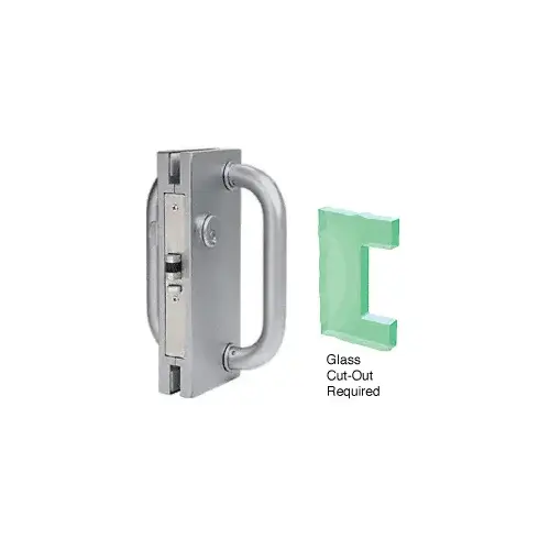 CRL DL410RBS Brushed Stainless 4" x 10" RH/LHR Center Lock with Deadlatch