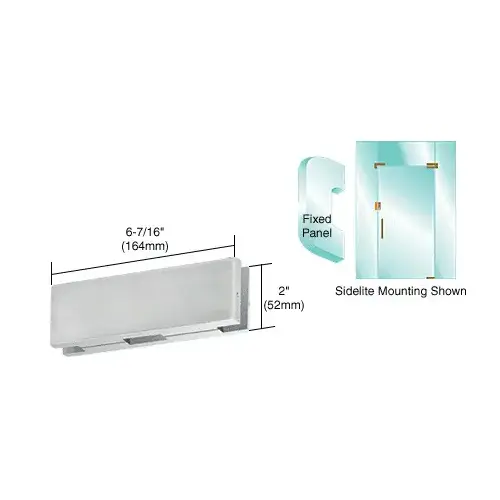 CRL EUR206BS Brushed Stainless EUR Series Sidelite or Glass Door Mounted Keeper