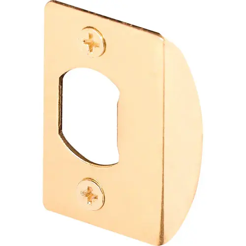 Defender Security E 2232 Door Strike Plate, 2-1/4 in L, 1-7/16 in W, Steel, Brass Pair