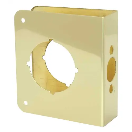 Don Jo 51-PB-VF DOOR REINFORCER 1-3/8 IN. X 4 IN. X 4-1/2 IN Brass