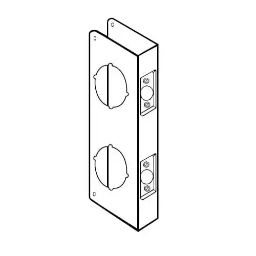 Don Jo CW258AB Classic Wrap Around for Double Lock Combination Lockset with Two 2-1/8" Holes 5-1/2" Center with 2-3/4" Backset and 1-3/4" Door Antique Brass Finish