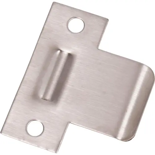 Don Jo DT9175 630 2-3/4" x 1-3/4" (2-1/3" OAL) Extended Lip Dimple Strike for Roller and Ball Catches - Satin Stainless Steel