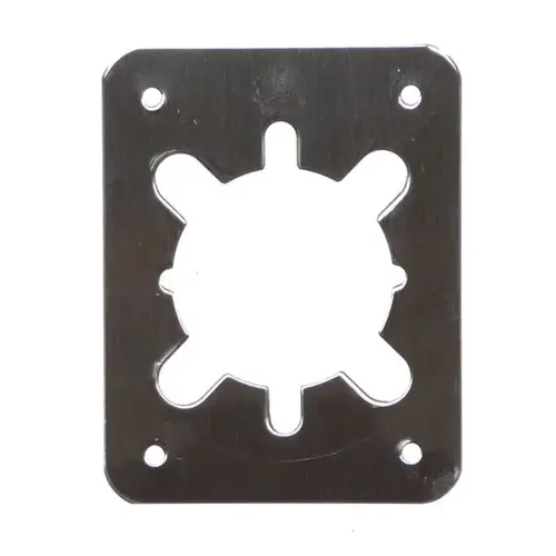 Don Jo RP135452630 3-1/2" x 4-1/2" Remodeler Plate with Cross Bolt Holes Satin Stainless Steel Finish
