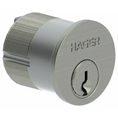 Hager 390226D114 1-1/4" Fixed Mortise Cylinder Satin Chrome Finish