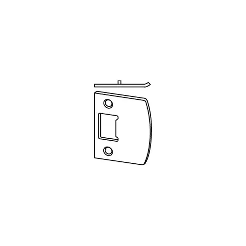 Schlage J Dexter Series 10101605 Radius Full Lip Strike Bright Brass Finish