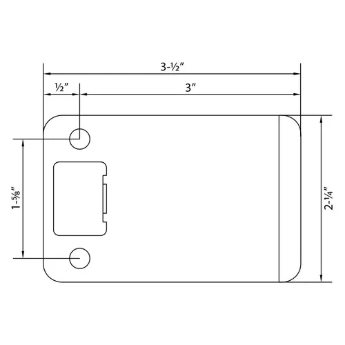 Stone Harbor Hardware 50103-10B 2-1/4" x 3" (3-1/2" OAL) RC Extended Lip Strike - Oil-Rubbed Bronze