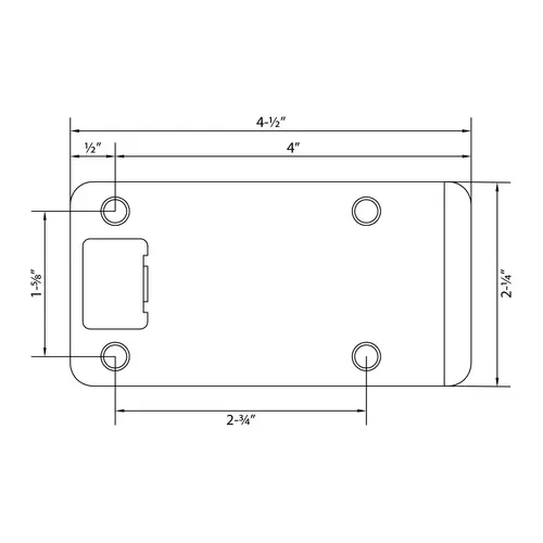 Stone Harbor Hardware 50104-15A 2-1/4" x 4" (4-1/2" OAL) RC Extended Lip Strike - Antique Nickel