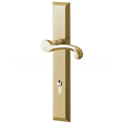 Baldwin MP004060ACT1X Concord Multi Point Trim Keyed Entry with Turn Knob Configuration 1 Minus Lever Satin Brass with Brown Finish