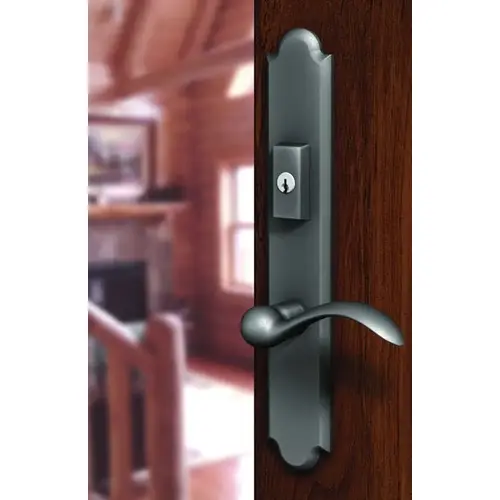 Baldwin MP016031ACT1 Boulder Multi Point Trim Keyed Entry with Turn Knob Configuration 1 Unlacquered Brass Finish
