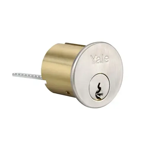 Yale Commercial 1109-GAXKP4626 6 Pin Standard Rim Cylinder with GA Keyway and KP4 Collar Satin Chrome Finish