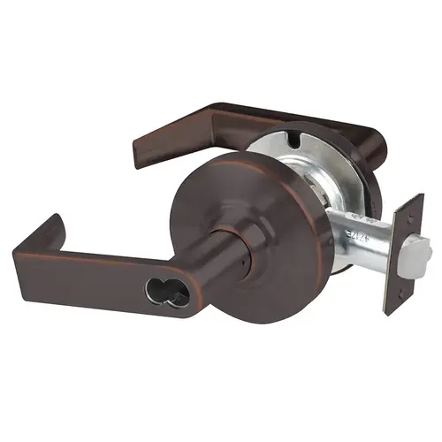 Schlage Commercial ND60JDRHO643E ND Series Vestibule Large Format Less Core Rhodes with 13-247 Latch 10-025 Strike Aged Bronze Finish
