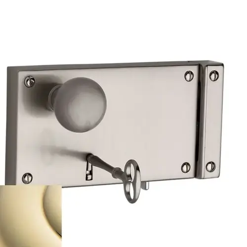 Baldwin 5634003L Left Hand 7" Horizontal Entry Rim Lock Lifetime Brass Finish