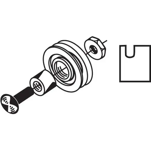 Brixwell 11-137 1in Nylon Roller with Axle PSR104