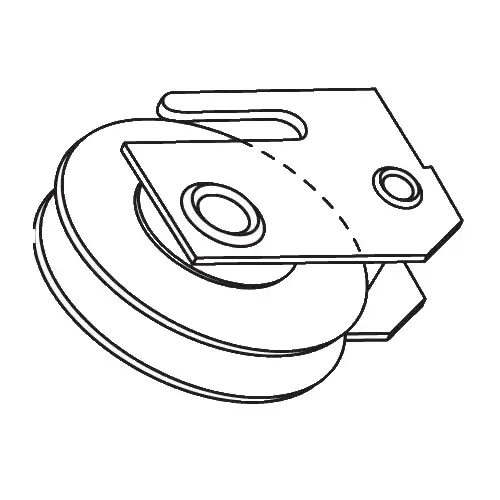 Brixwell 9-209 Patio Door Roller Assembly 1-1/4 Steel Wheel dr 65