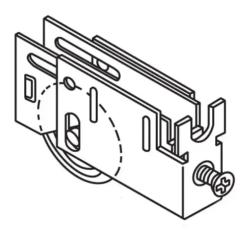Brixwell 9-333 Patio Door Roller Assembly concave 1inch Steel Wheel