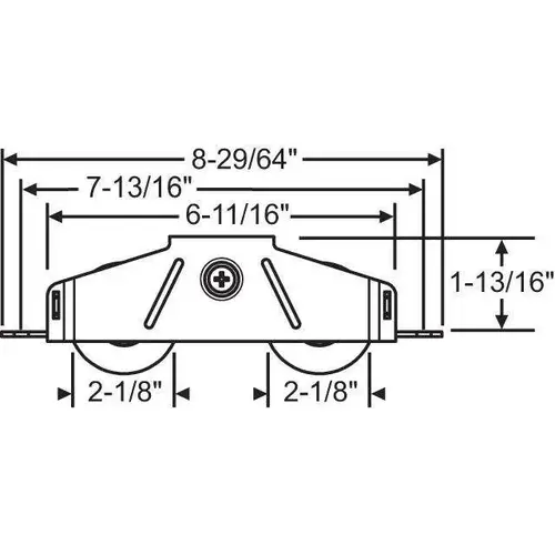 Brixwell 9-529ssn Tandem PD Roller SS Housing 2-1/8 NYLON WHEELS