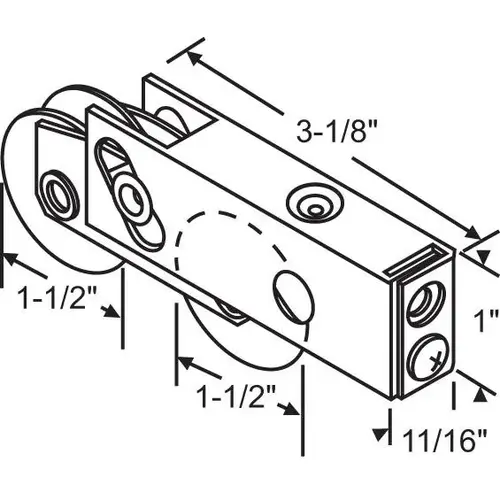 Brixwell 900-22358npb Patio Door Roller Tandem