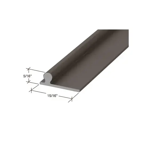 Brixwell PLD1679-CCP36 Bronze Sliding Glass Door Replacement Rail  36" Stock Length
