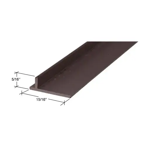 Brixwell PLD1680-CCP18 Bronze Sliding Screen Door Rail -  18" Stock Length