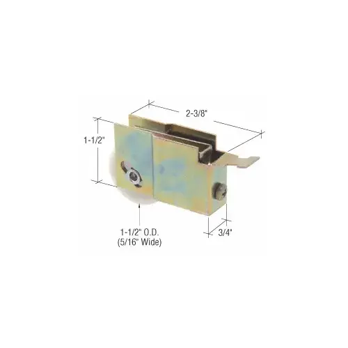 CRL D1516 1-1/2" Nylon Sliding Glass Door Roller with 3/4" Wide Housing for Doormaster Doors