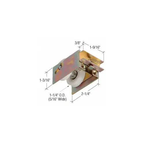 CRL D1547 1-1/4" Tandem Nylon Sliding Glass Door Roller with 1-9/16" Wide Housing for Guaranteed Products