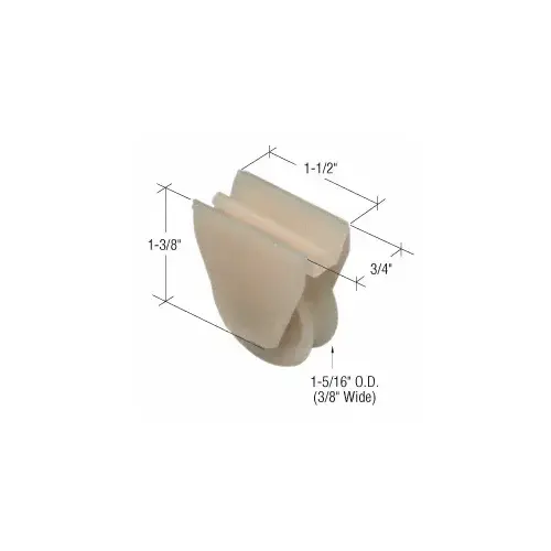 CRL D1565 1-1/4" Nylon Sliding Glass Door Roller with 3/4" Wide Housing for Likit Doors