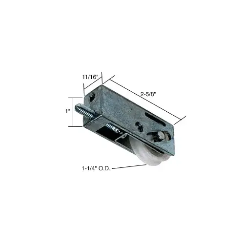 CRL D1587 1-1/4" Nylon Sliding Glass Door Roller with 11/16" Wide Housing for Trimview Doors