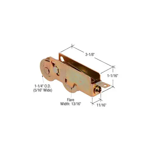 CRL D1775 1-1/4" Tandem Steel Sliding Glass Door Roller with 11/16" Wide Housing for Louisiana Pacific Glass Doors