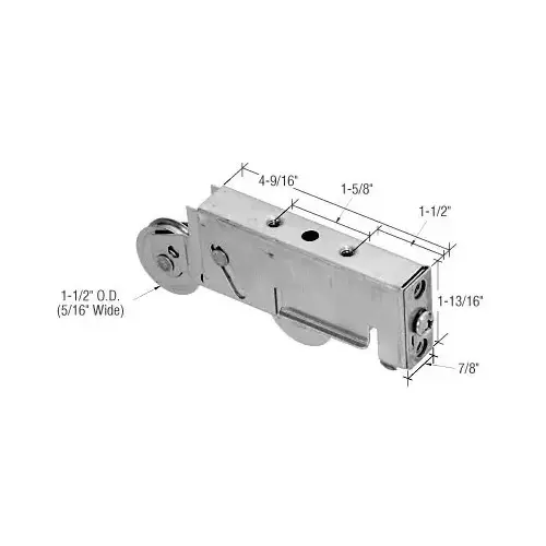 CRL D1937 1-1/2" Tandem Stainless Steel Sliding Glass Door Roller with 7/8" Wide Housing for Armour Vue and Atlas Doors