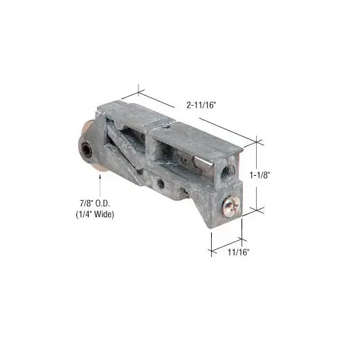 CRL D1962 7/8" Steel Sliding Glass Door Roller with 11/16" Wide Housing