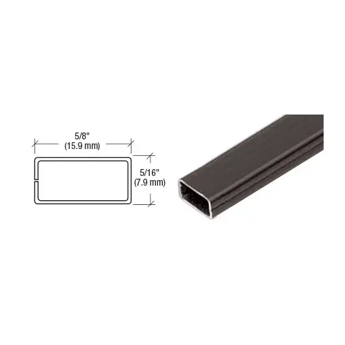 CRL WSSB58BRZ Bronze 5/8" x 5/16" Roll Formed Aluminum Spreader Bar 146" Stock Length