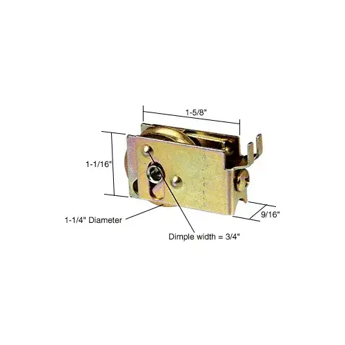 Prime-Line D1691 1-1/4" Steel Sliding Glass Door Roller with 9/16" Wide