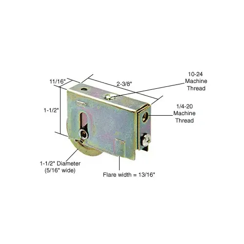 Prime-Line D1750 1-1/2" Steel Sliding Glass Door Roller