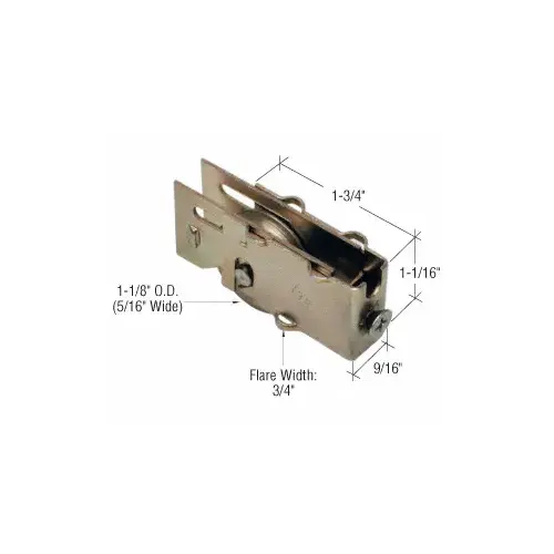 Prime-Line D1755 1-1/8" Steel Sliding Glass Door Roller with 9/16" Wide Housing