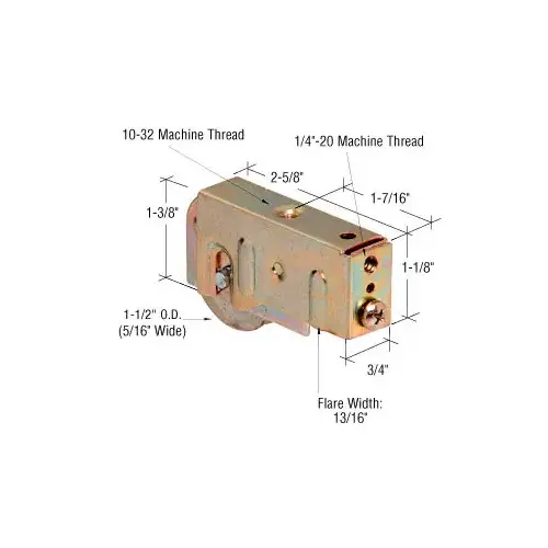 Prime-Line D1860 1-1/2" Steel Ball Bearing Sliding Glass Door Roller for Keller Doors