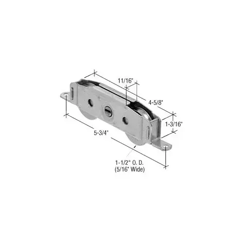 Prime-Line D1910 1-1/2" Tandem Stainless Steel Sliding Glass Door Roller with 11/16" Wide Housing