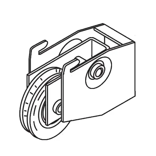 Brixwell 9-229 Patio Door Roller Assembly 1-1/2 Steel Wheel pdr 60