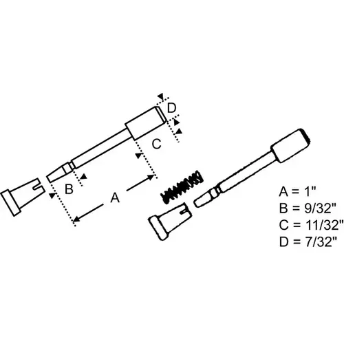 Brixwell 90-312-XCP25 Spring Plunger SnaP-On Knob - pack of 25