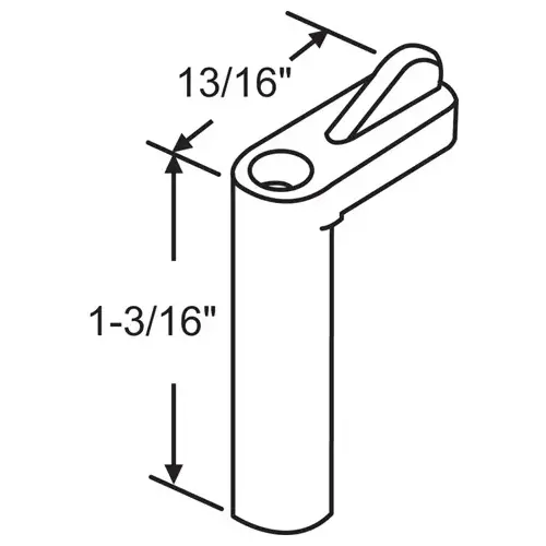 Brixwell 90-727bx Casement Clip Black 1-3/16in Offset