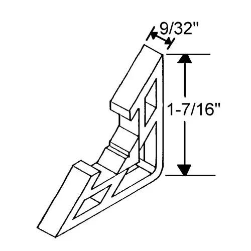 Brixwell 900-10679b 9/32in Screen Corner Black