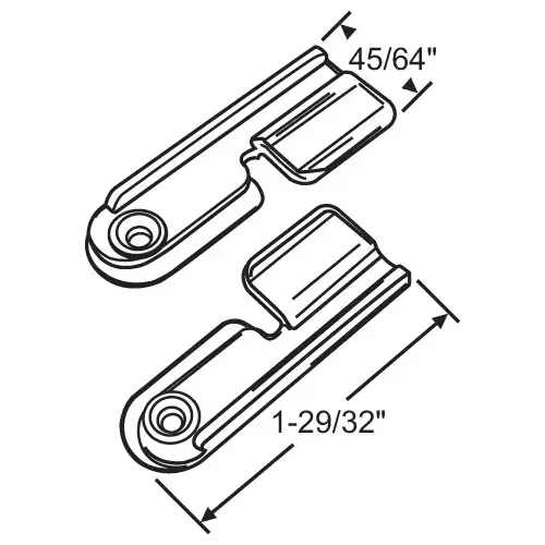 Brixwell 900-21432-XCP25 Double Hung Screen Latch Set clear Plastic - pack of 25