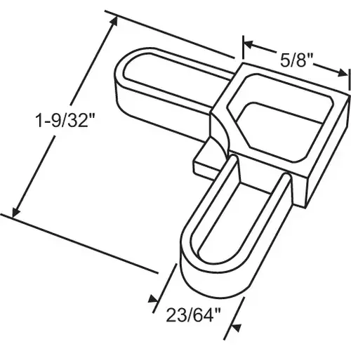 Brixwell 900-21783b Outside Screen Corner Black - pack of 25
